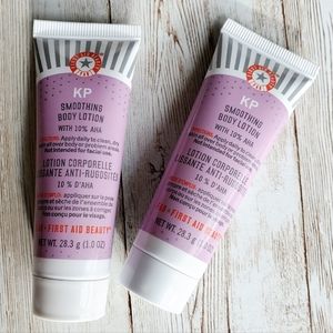 ❤️‍🔥 First Aid Beauty KP Smoothing Body Lotion With 10% AHA 2PK 🧴 NEW Travel